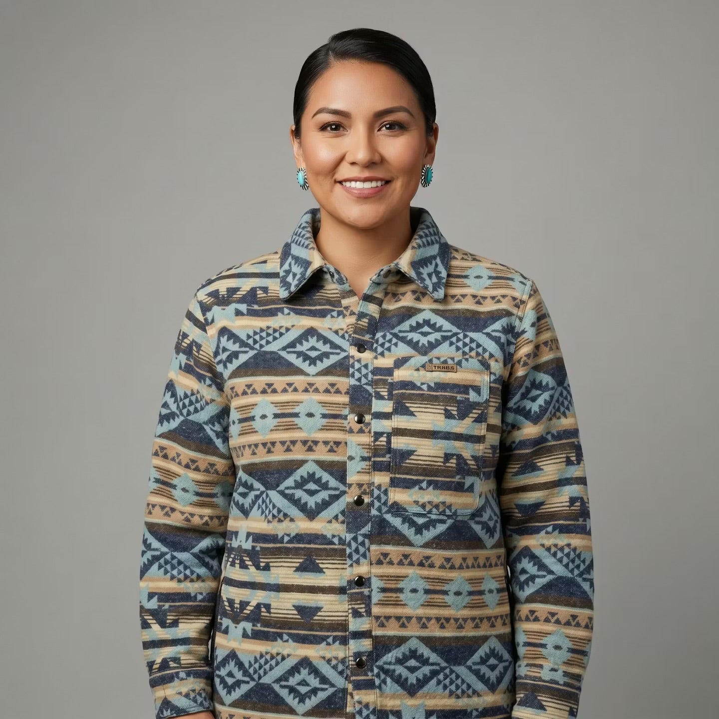 Blue and Cream  Grand Canyon Jacket (Unisex)