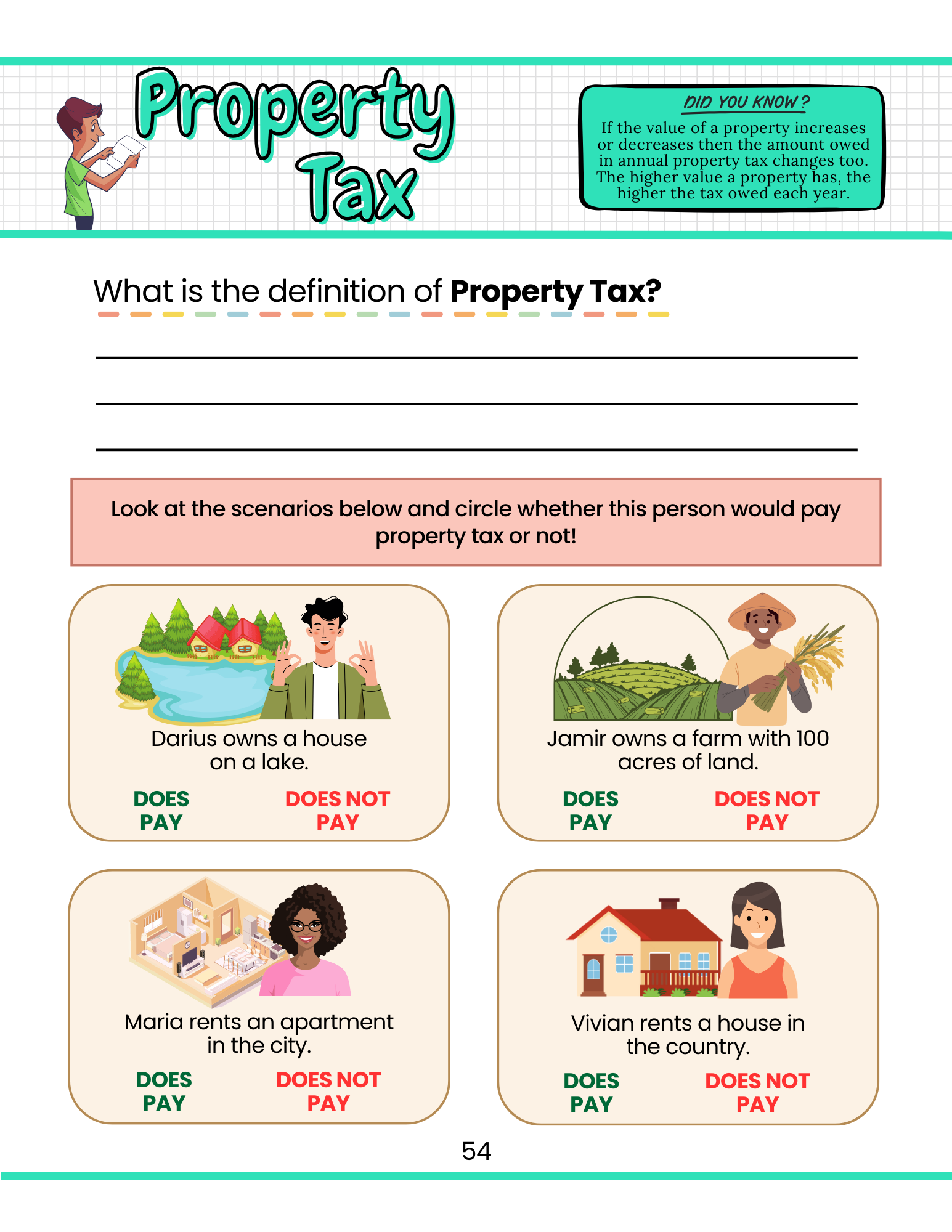 Financial Education Workbook for Kids