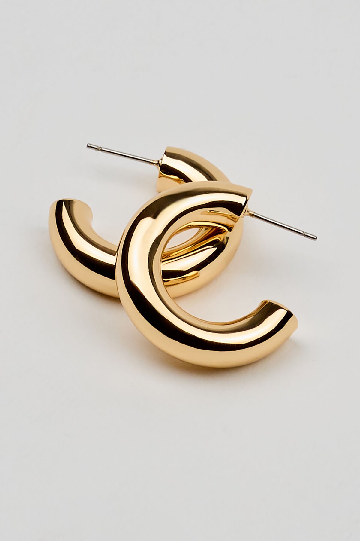 Boucles d'oreilles créoles lisses et épaisses