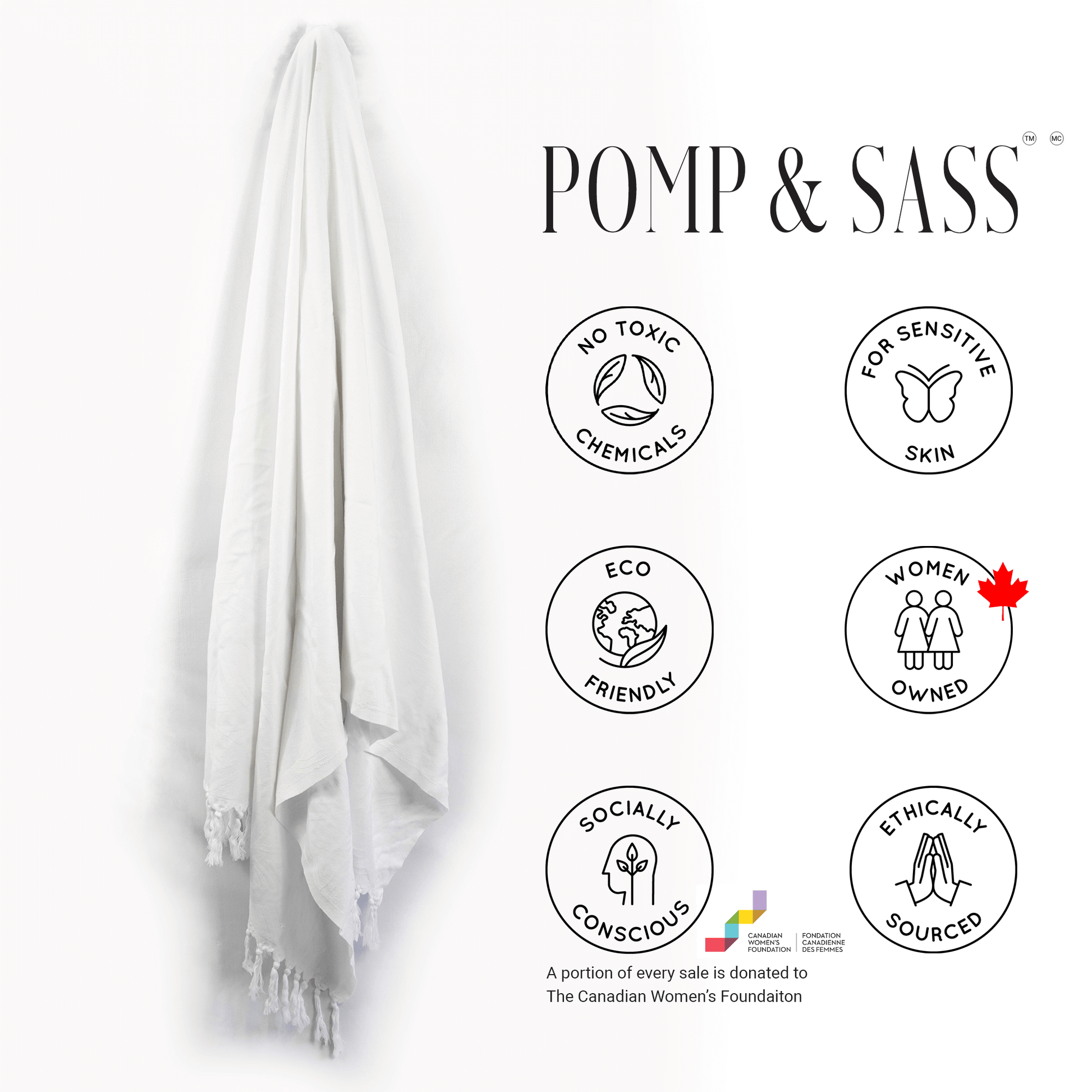 Turkish Towels Canada | Set in White