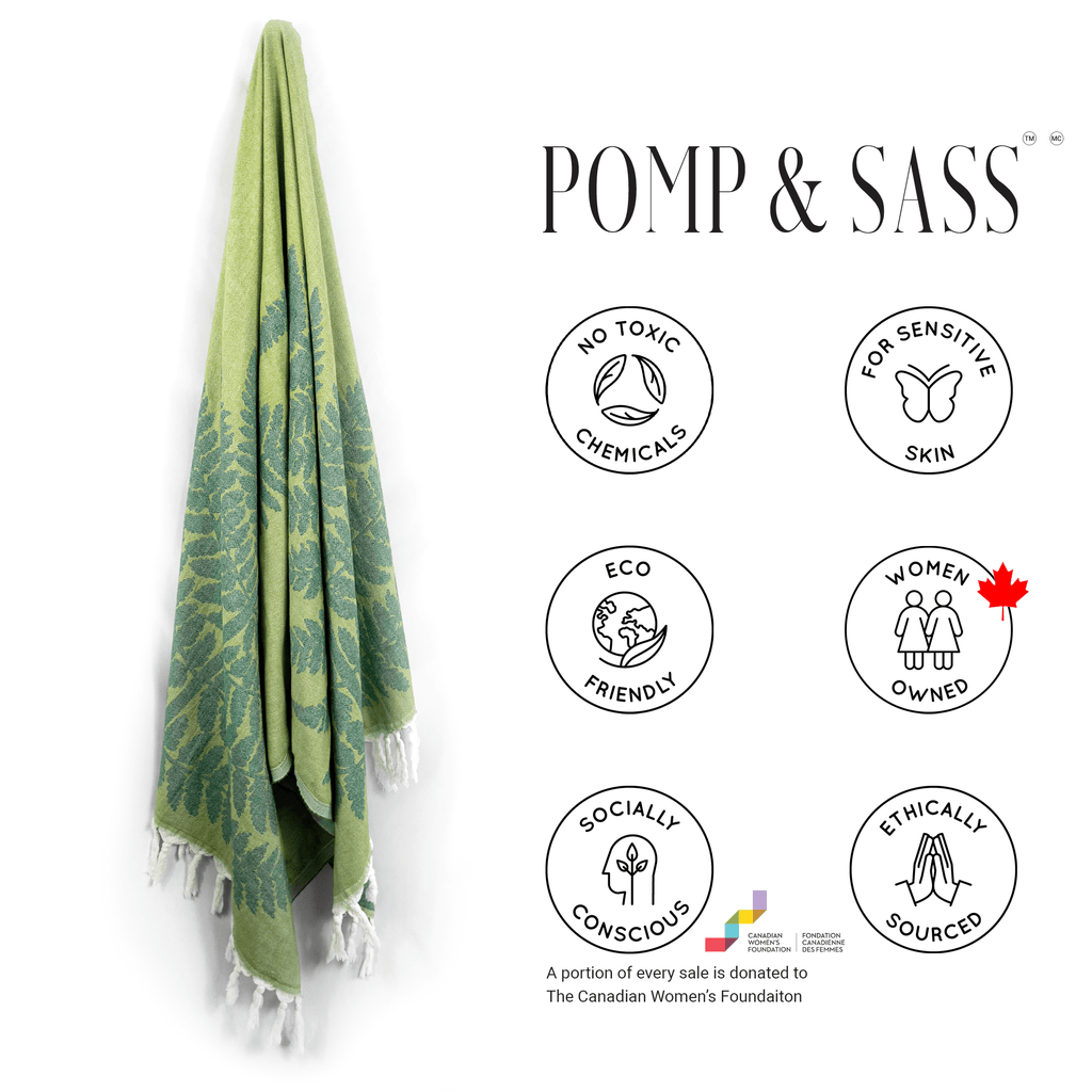 Turkish Towels Canada | Set in Fern Green