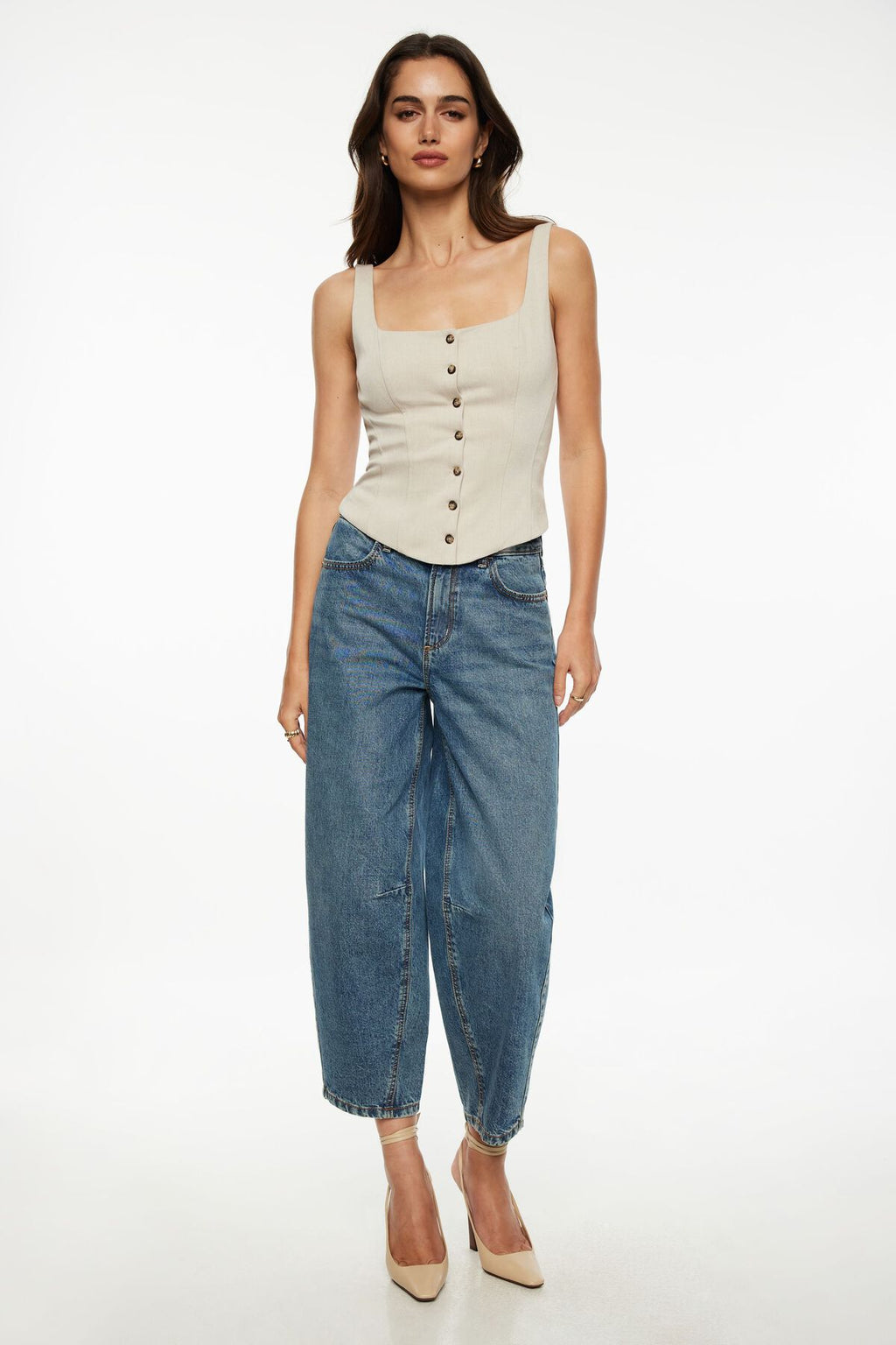 Structured Buttoned Vest