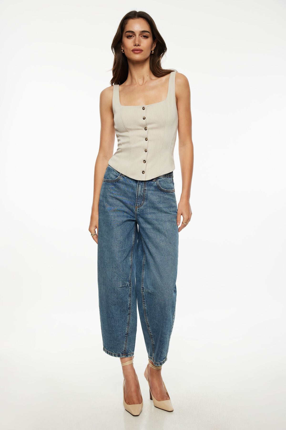 Structured Buttoned Vest