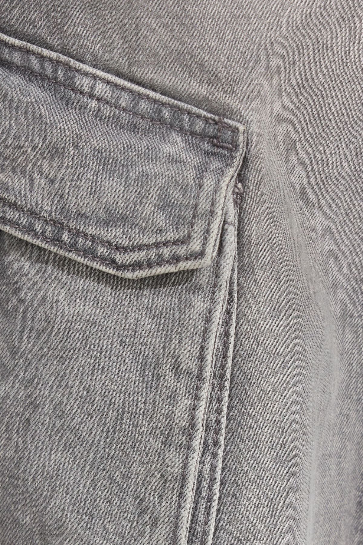 High Rise Wide Cargo Jeans