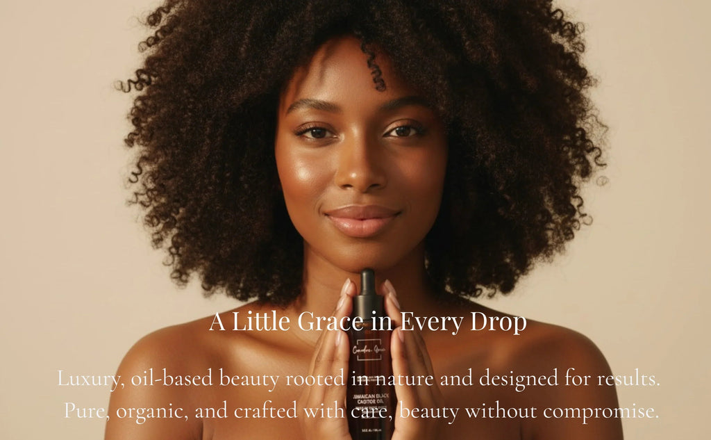 Canadian Grace 100% Organic Jamaican Black Castor Oil – For Hair Growth, Edges & Root Strength