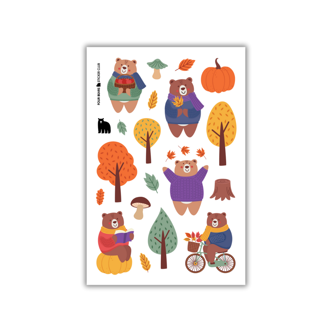 Automne douillet et oursin