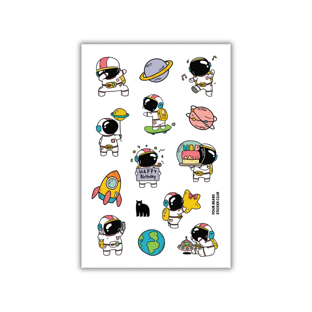 Birthday Blast Off - Four Bears Sticker Club