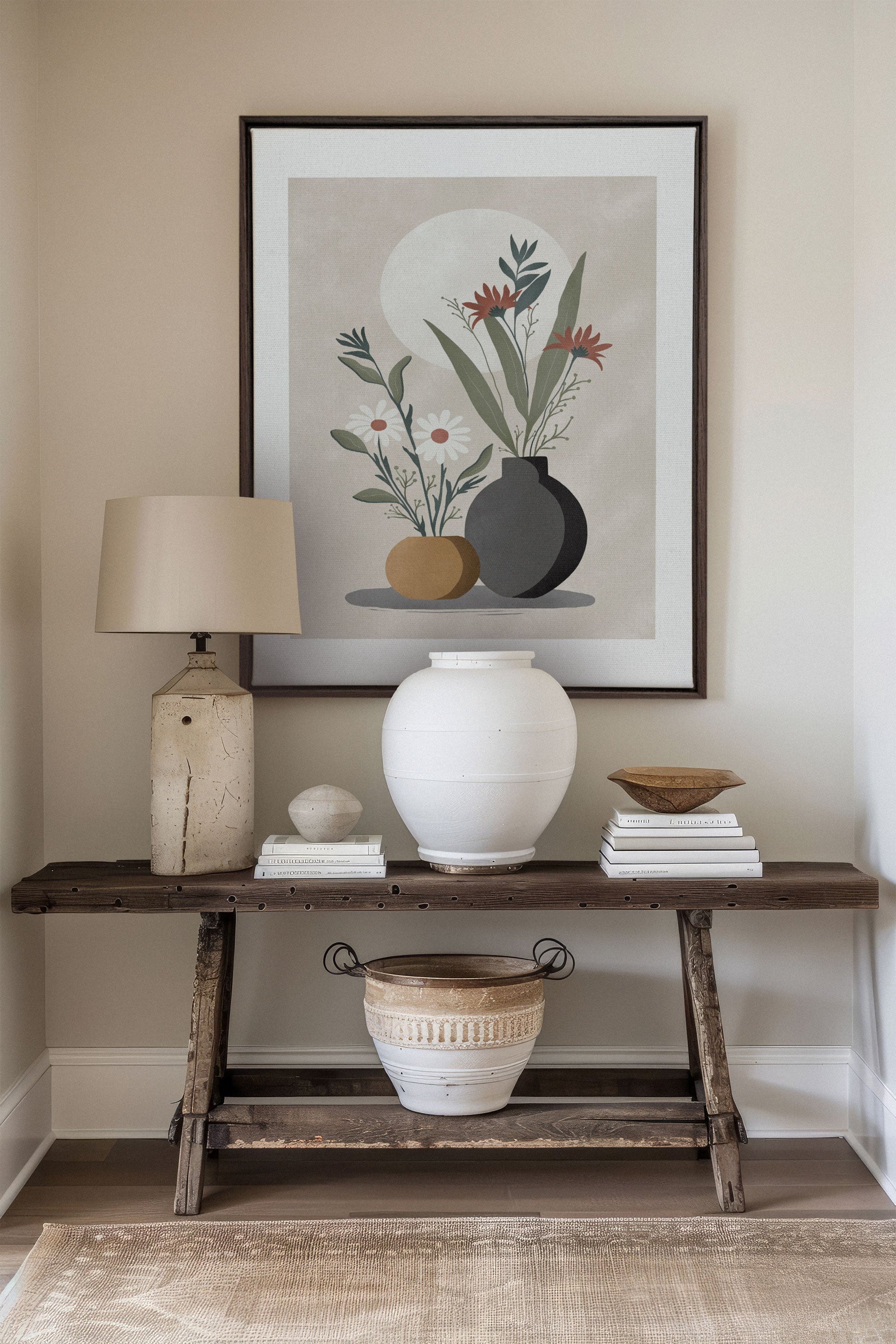 SUNLIT BLOOMS, Stretched Canvas Artwork
