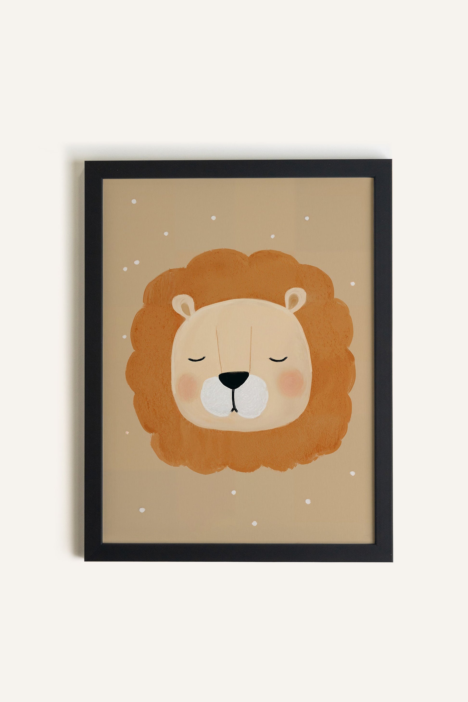 Dream Lion, Framed Canvas