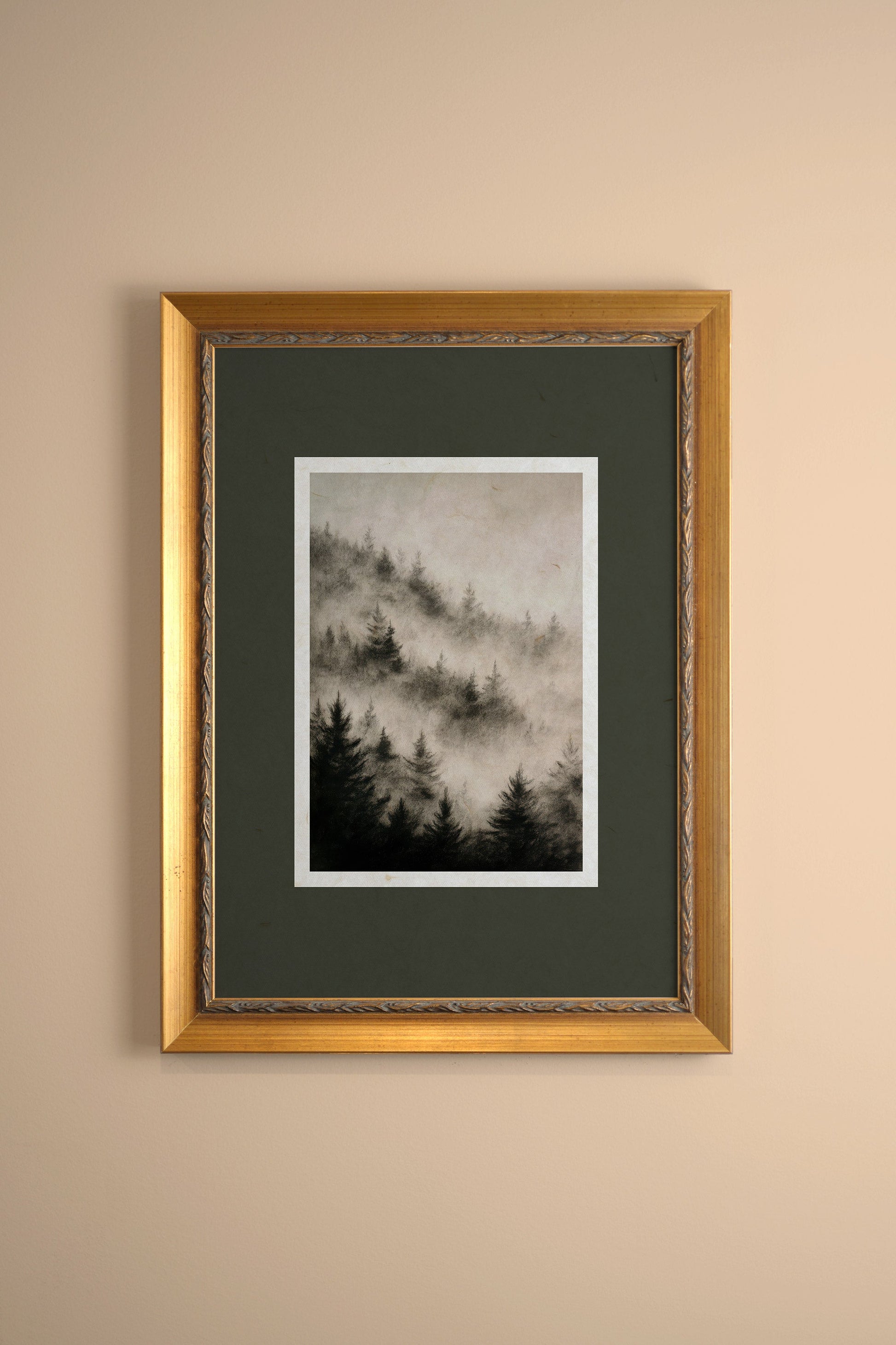 Fading Trees, Vintage Gold Frame