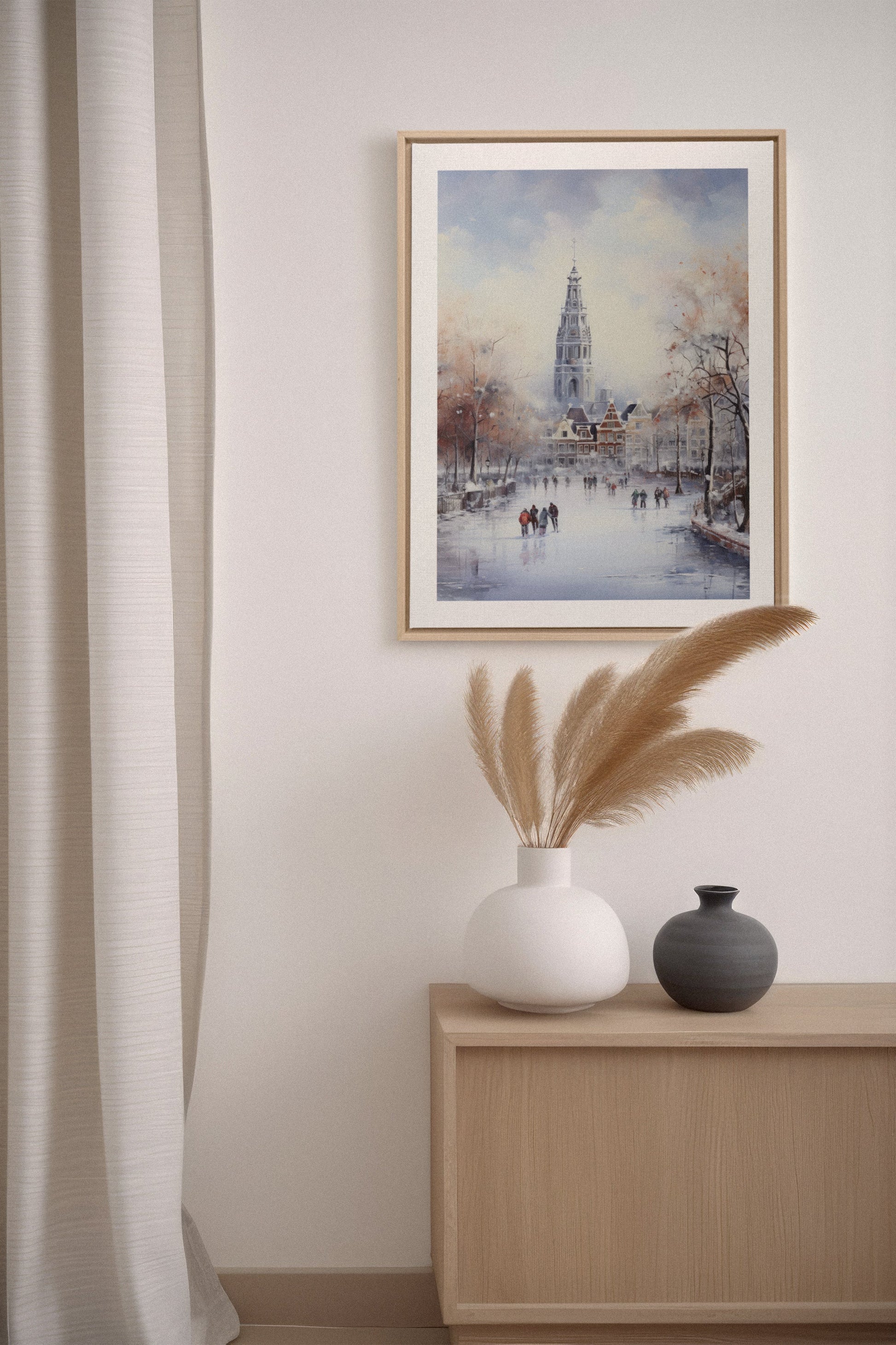 Azure Rink, Stretched Canvas Artwork