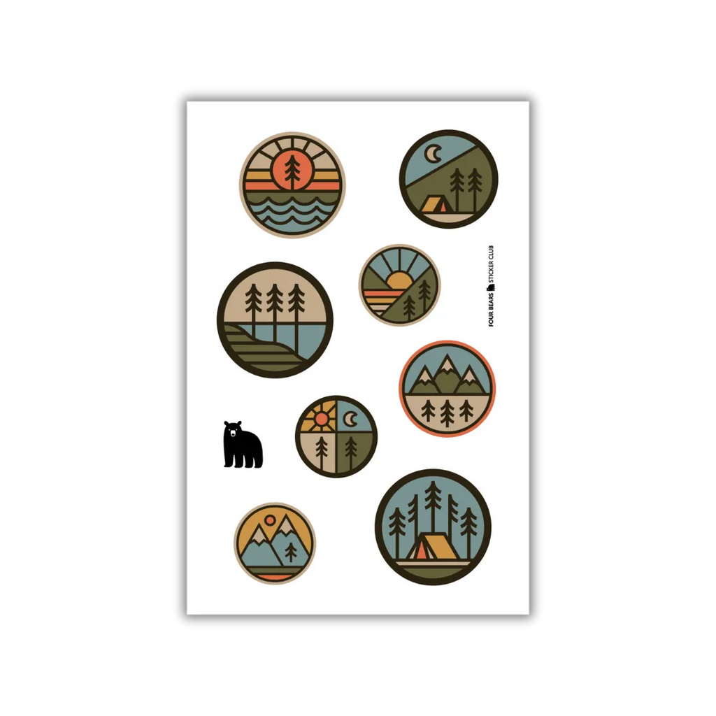 Puffy Camp Badges - Four Bears Sticker Club