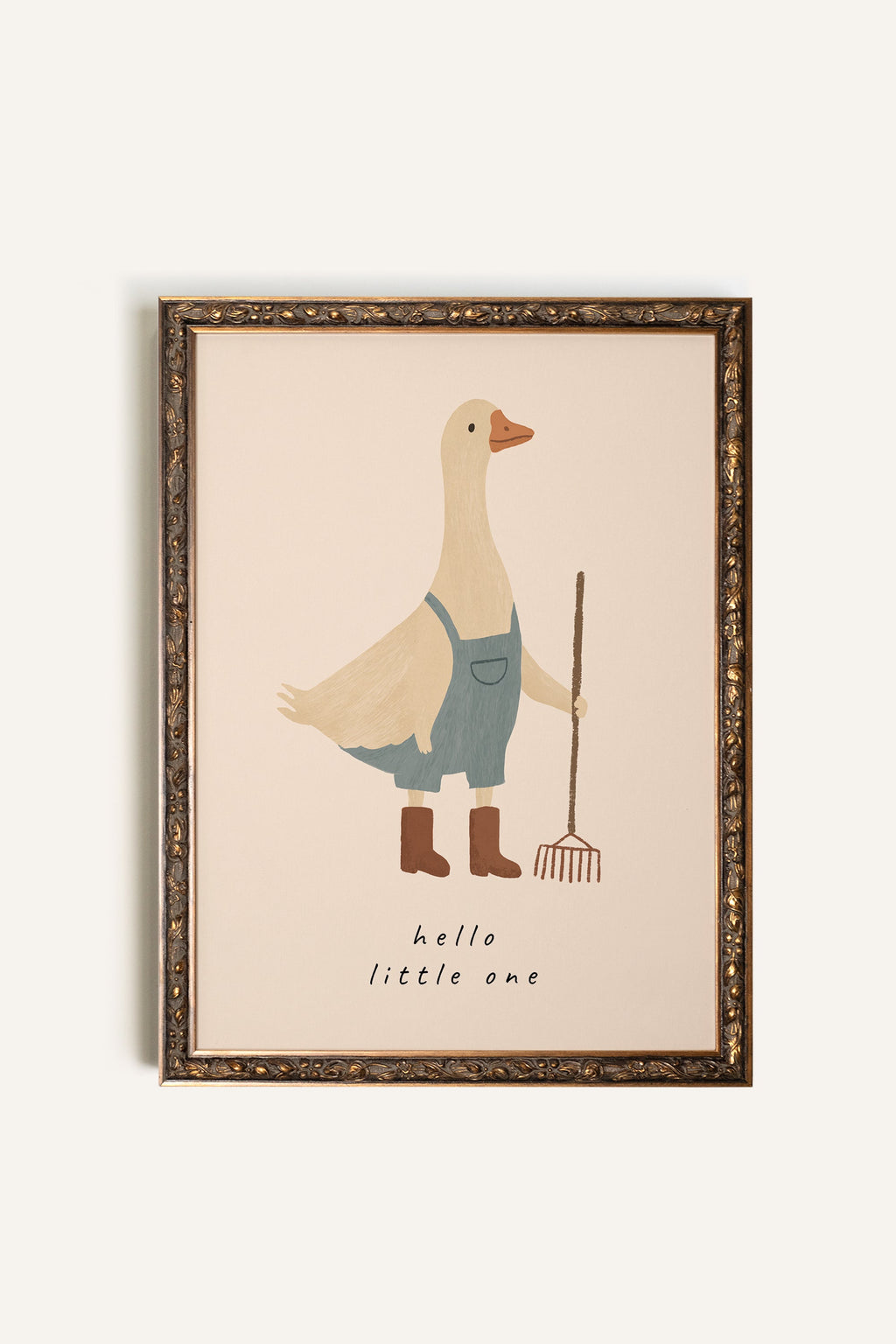 Hello Little One, Vintage Bronze Frame