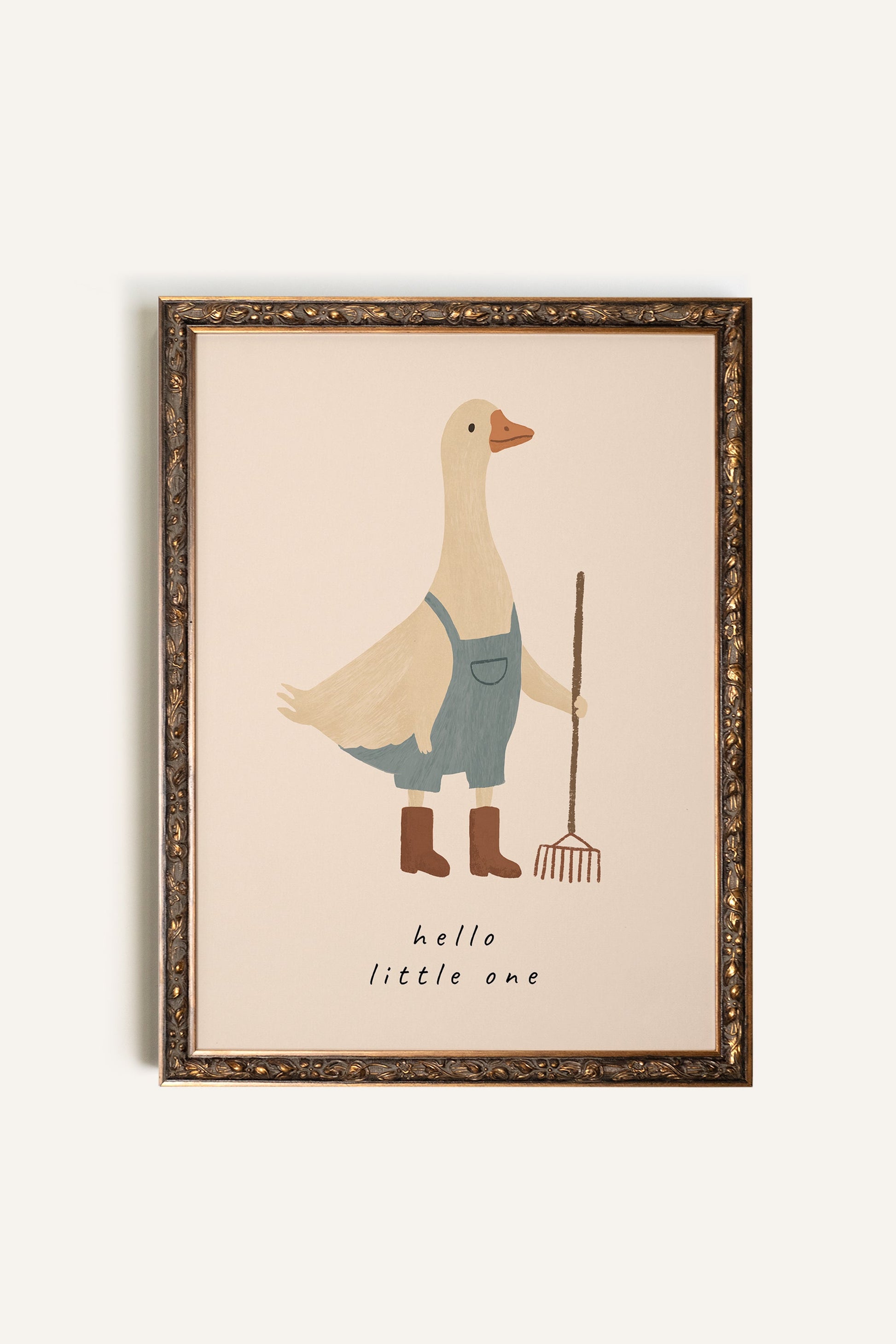 Hello Little One, Vintage Bronze Frame
