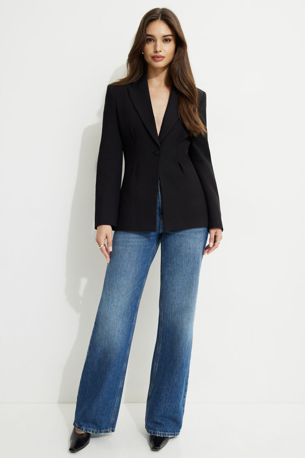 Blazer ajusté à un bouton