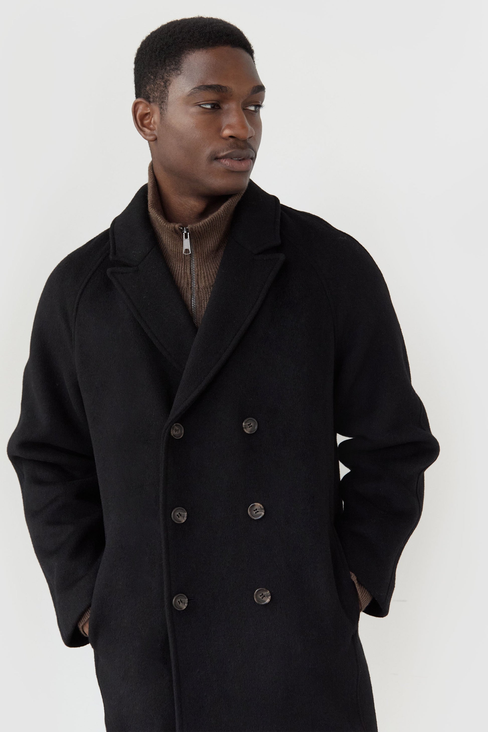 MANTEAU EN MÉLANGE DE LAINE