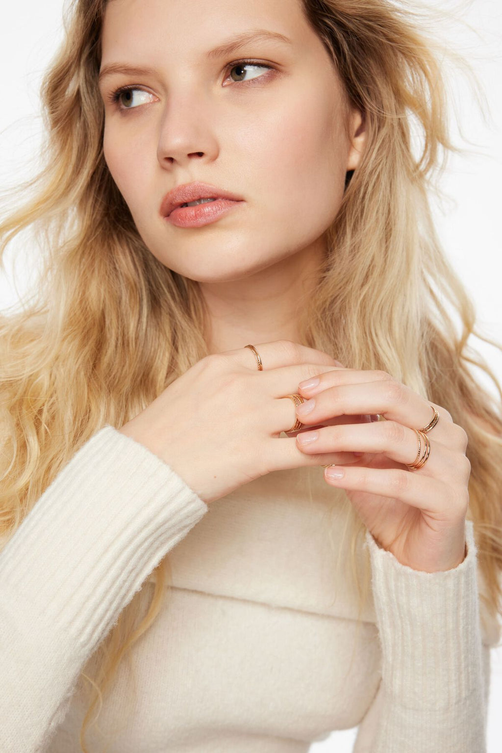 Lot de 15 bagues usées