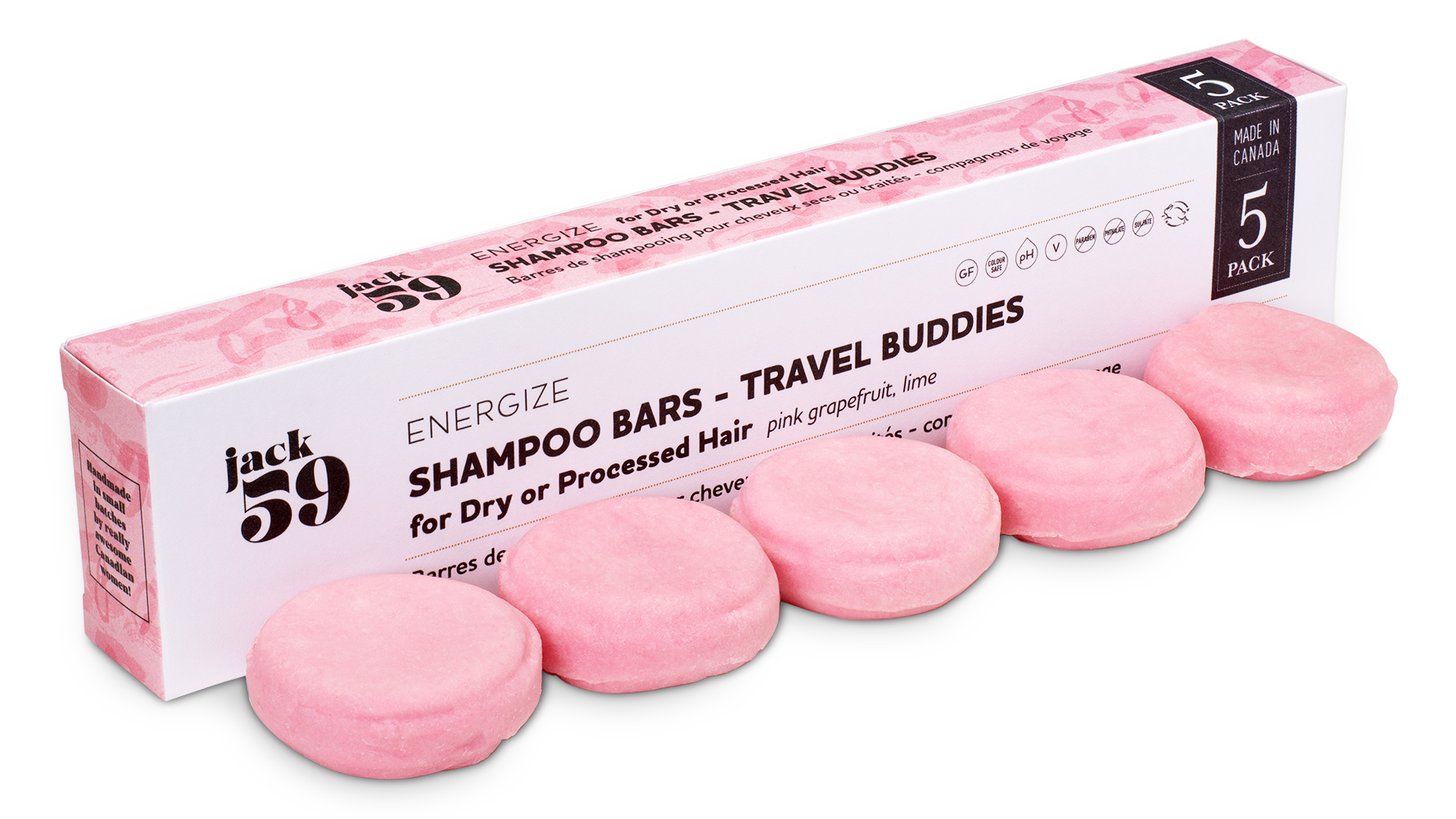 Recharge Travel Buddy, pack de 5 - Shampoing