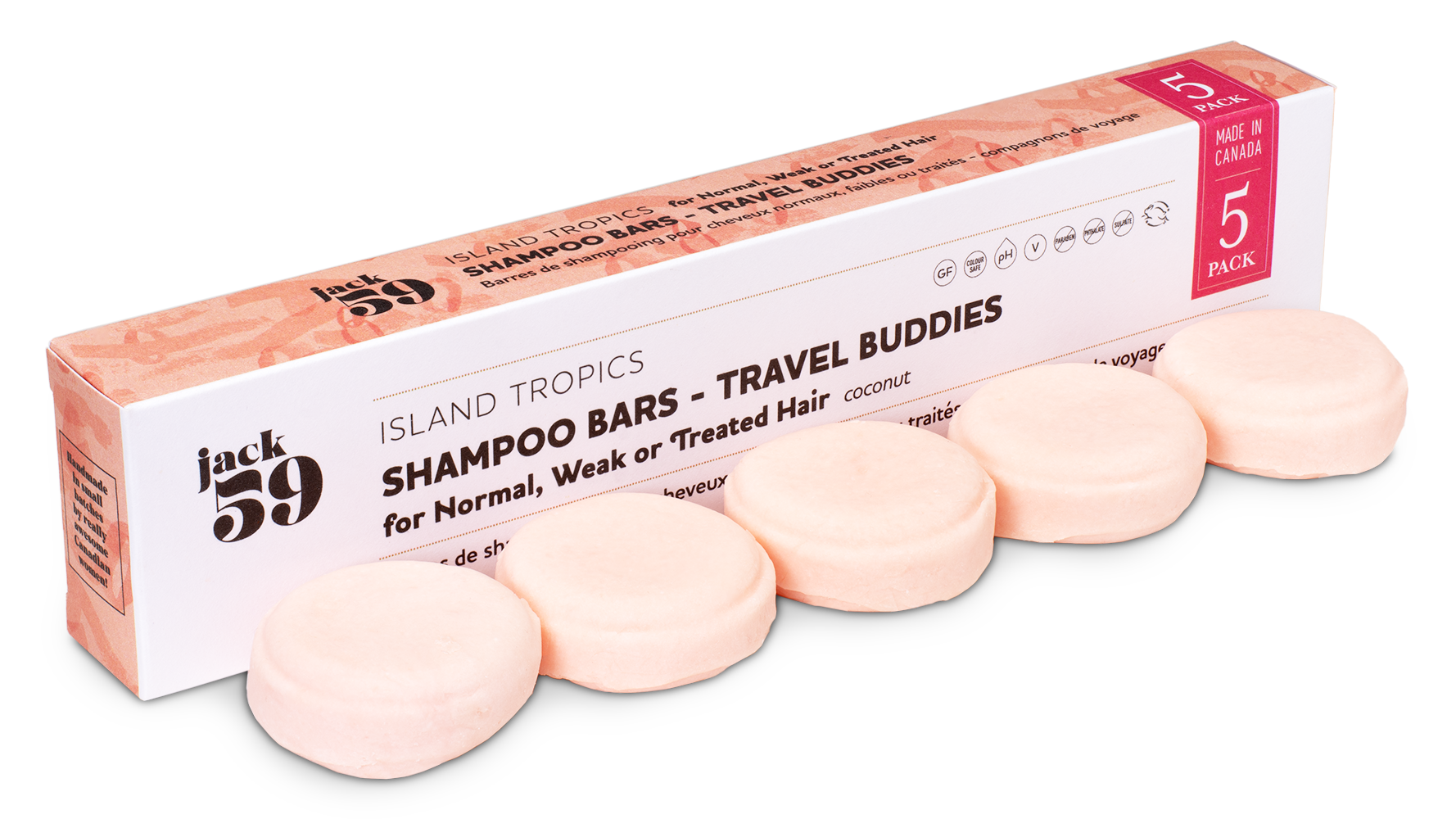 Recharge Travel Buddy, pack de 5 - Shampoing