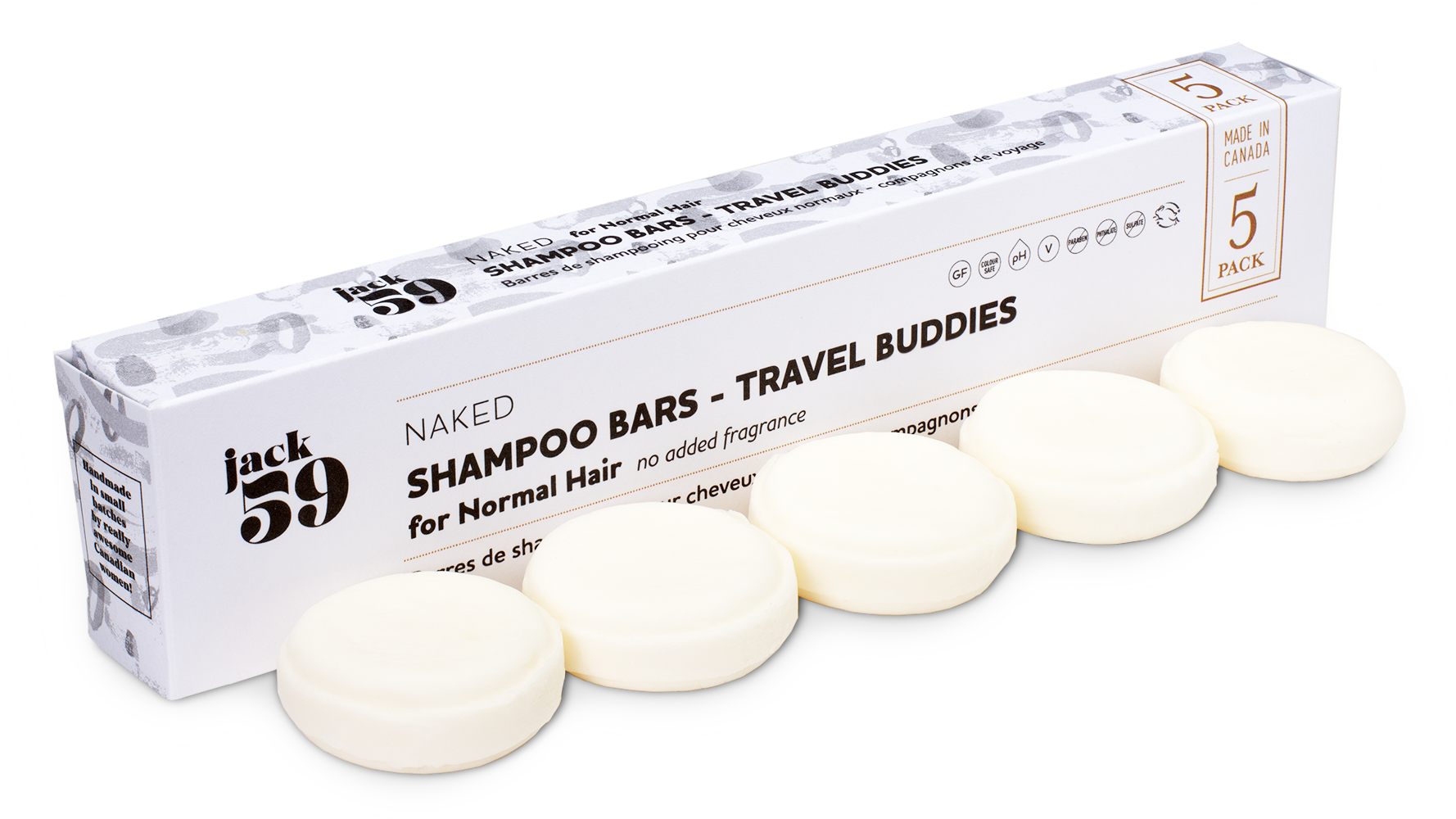 Recharge Travel Buddy, pack de 5 - Shampoing
