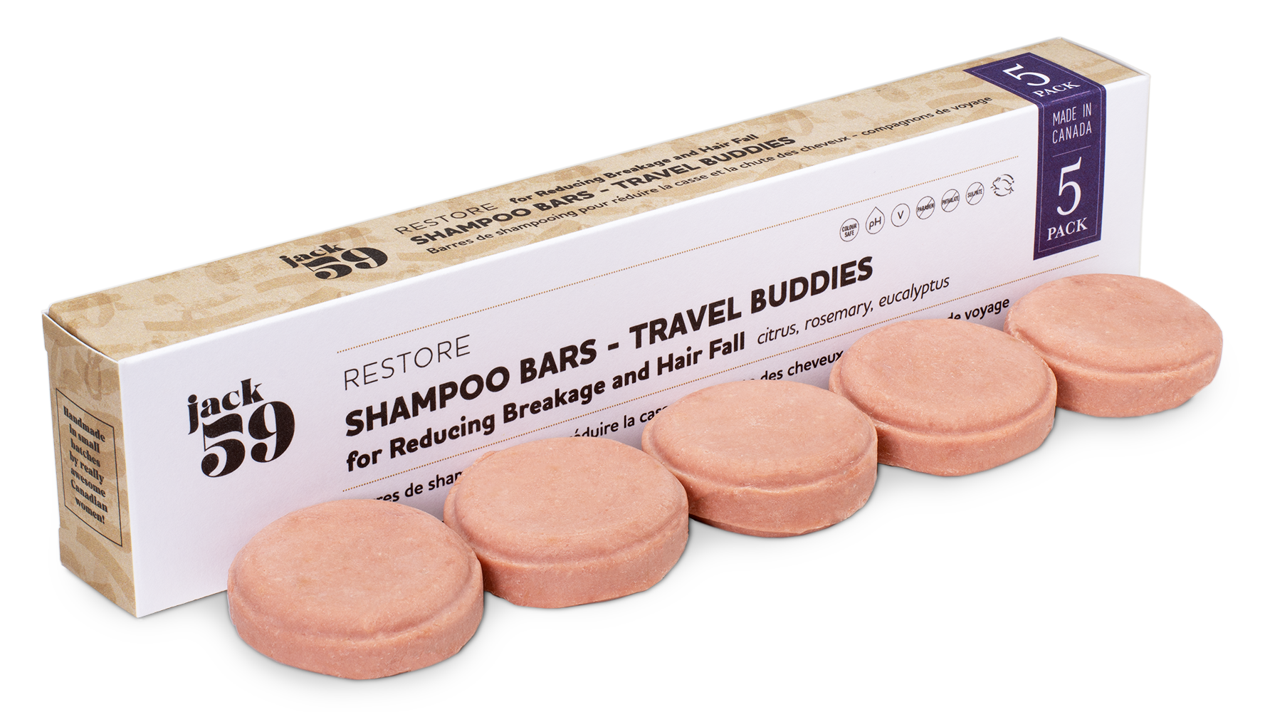Recharge Travel Buddy, pack de 5 - Shampoing