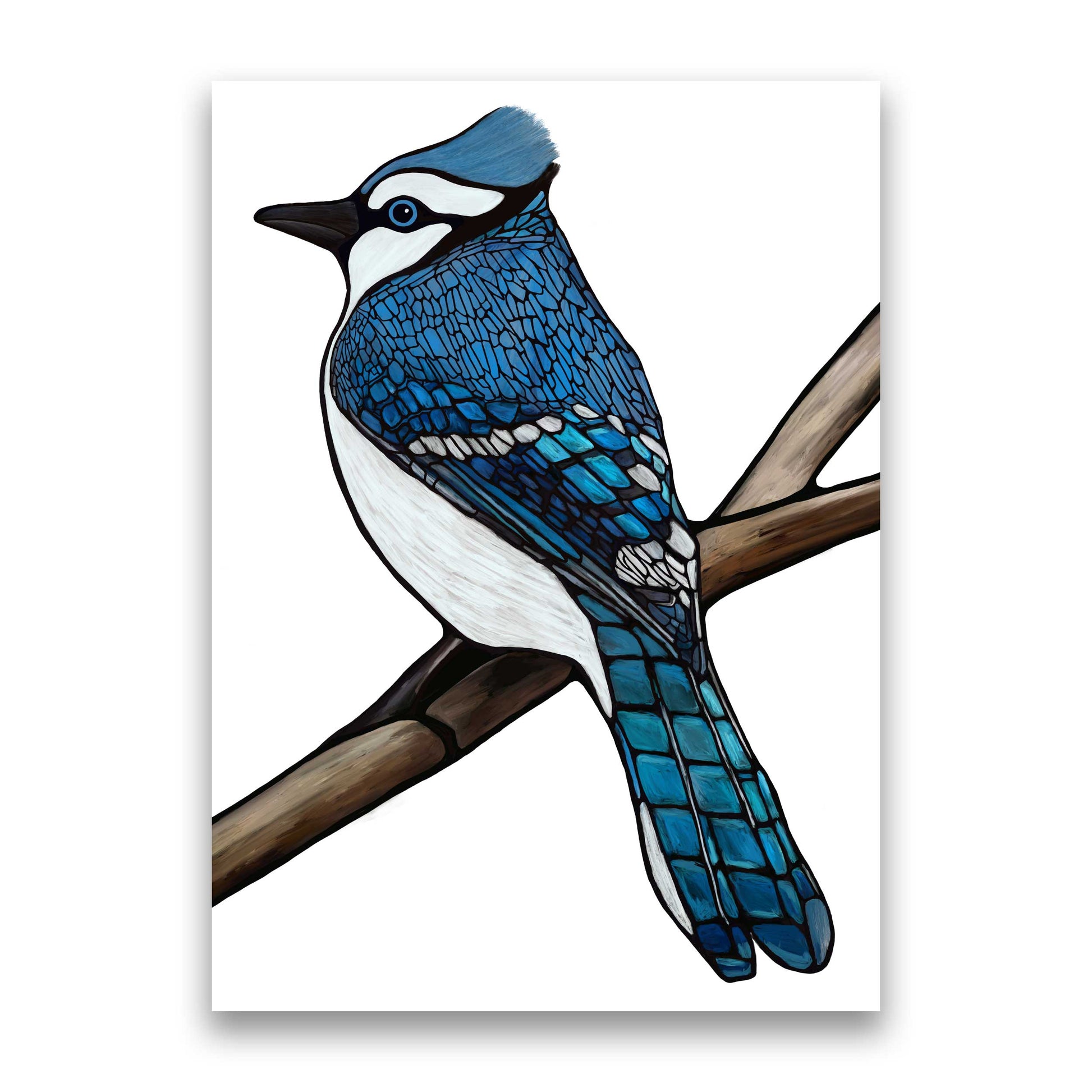 Print on Wood Block - Blue Jay