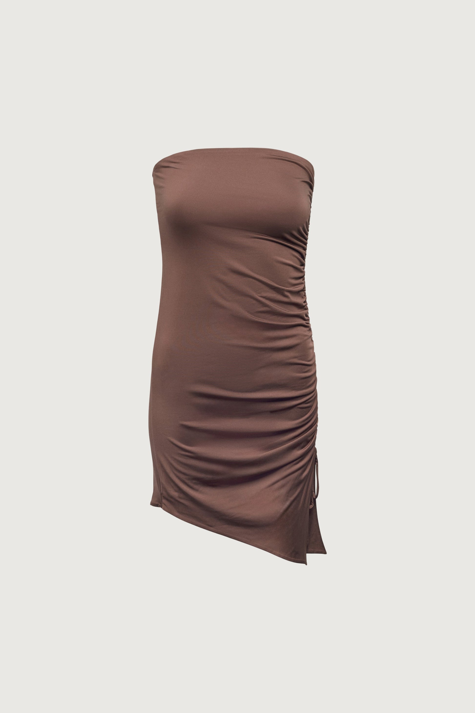 ROBE MINI TUBE AVEC DÉTAILS FRONCÉS