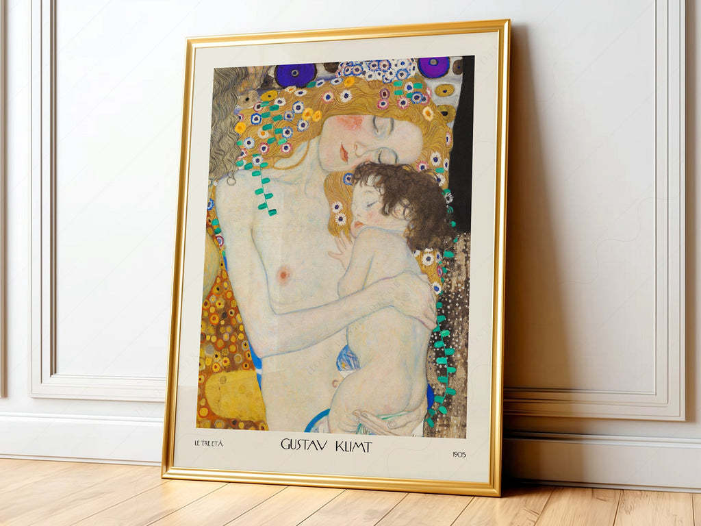 Gustav Klimt Mother and Child Art Print – Le Tre Età Wall Poster