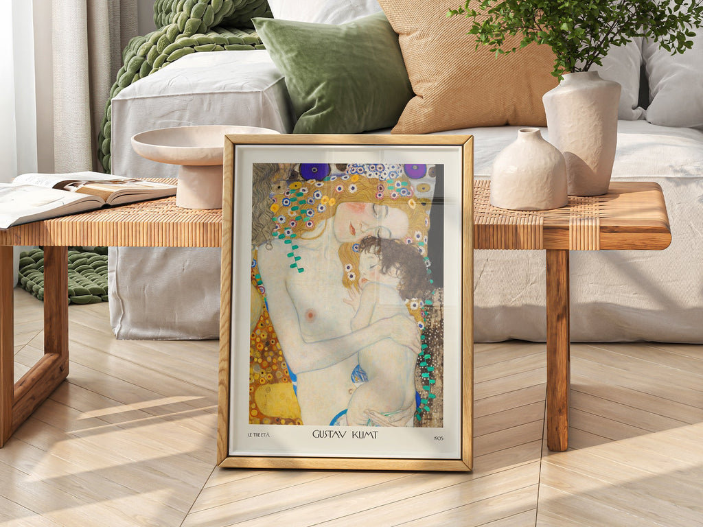 Gustav Klimt Mother and Child Art Print – Le Tre Età Wall Poster