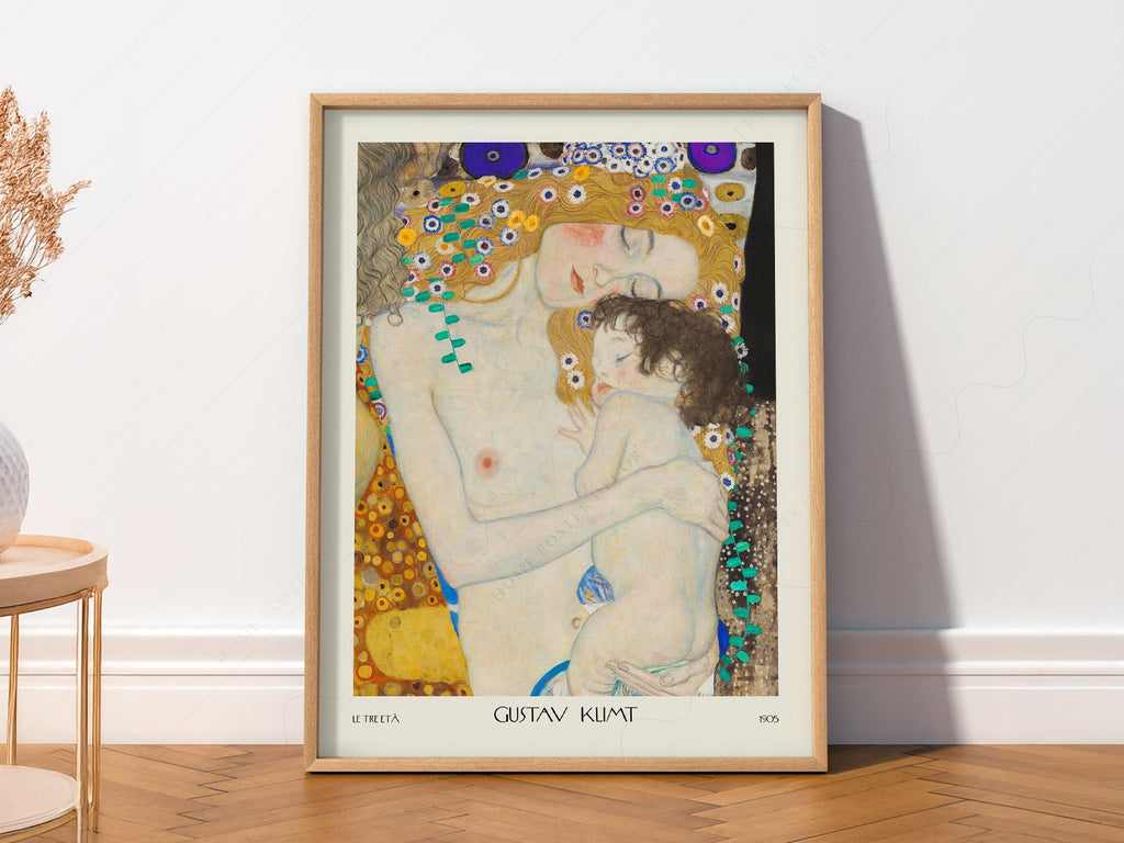 Gustav Klimt Mother and Child Art Print – Le Tre Età Wall Poster