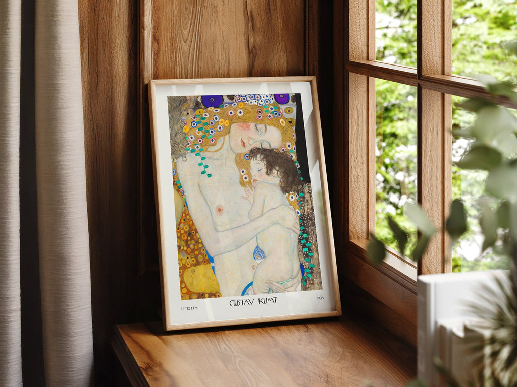 Gustav Klimt Mother and Child Art Print – Le Tre Età Wall Poster