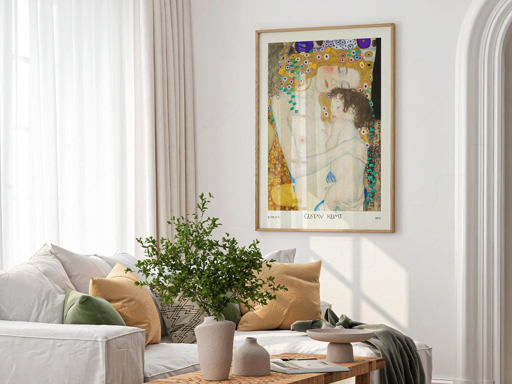 Gustav Klimt Mother and Child Art Print – Le Tre Età Wall Poster
