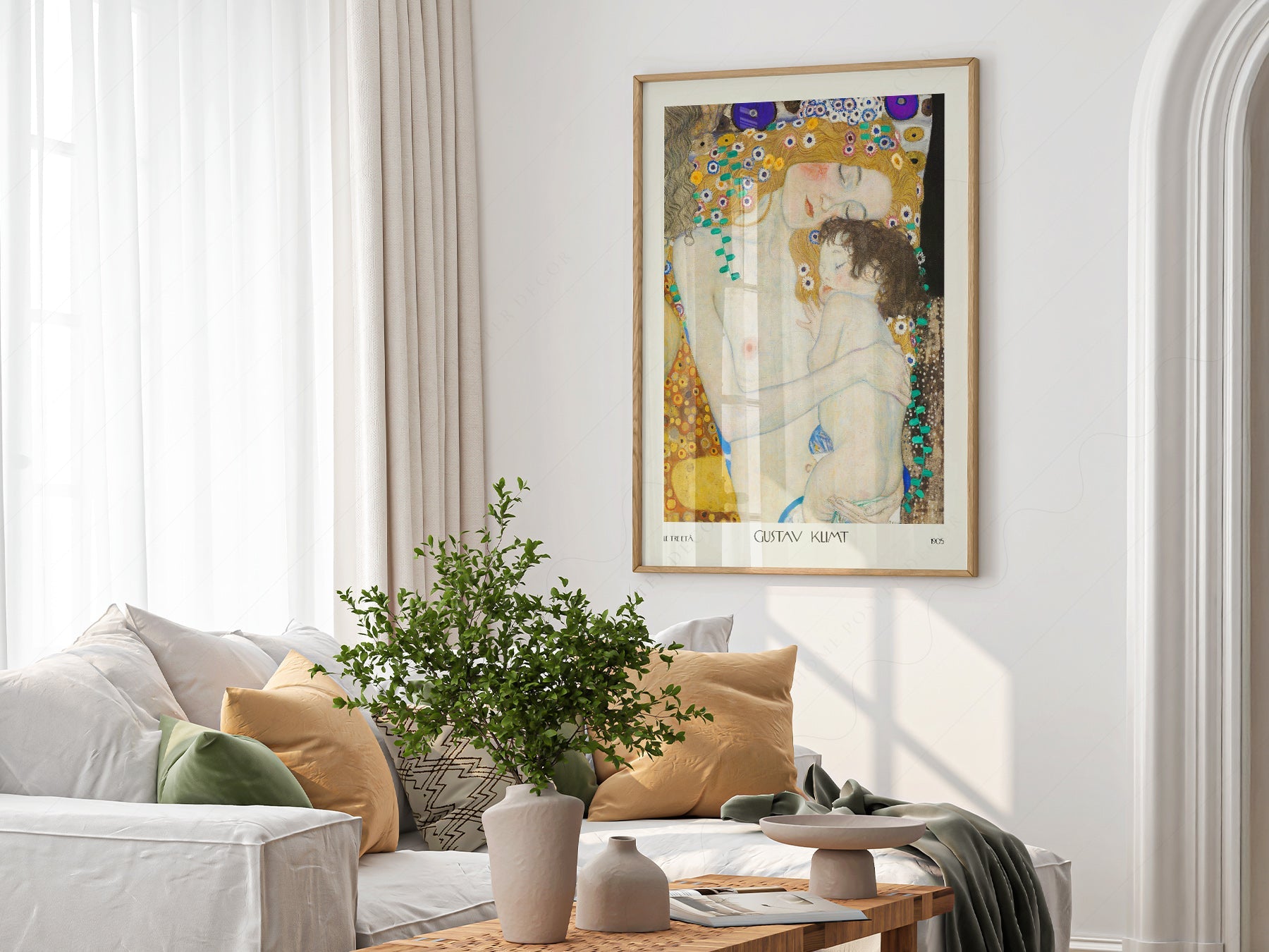 Gustav Klimt Mother and Child Art Print – Le Tre Età Wall Poster