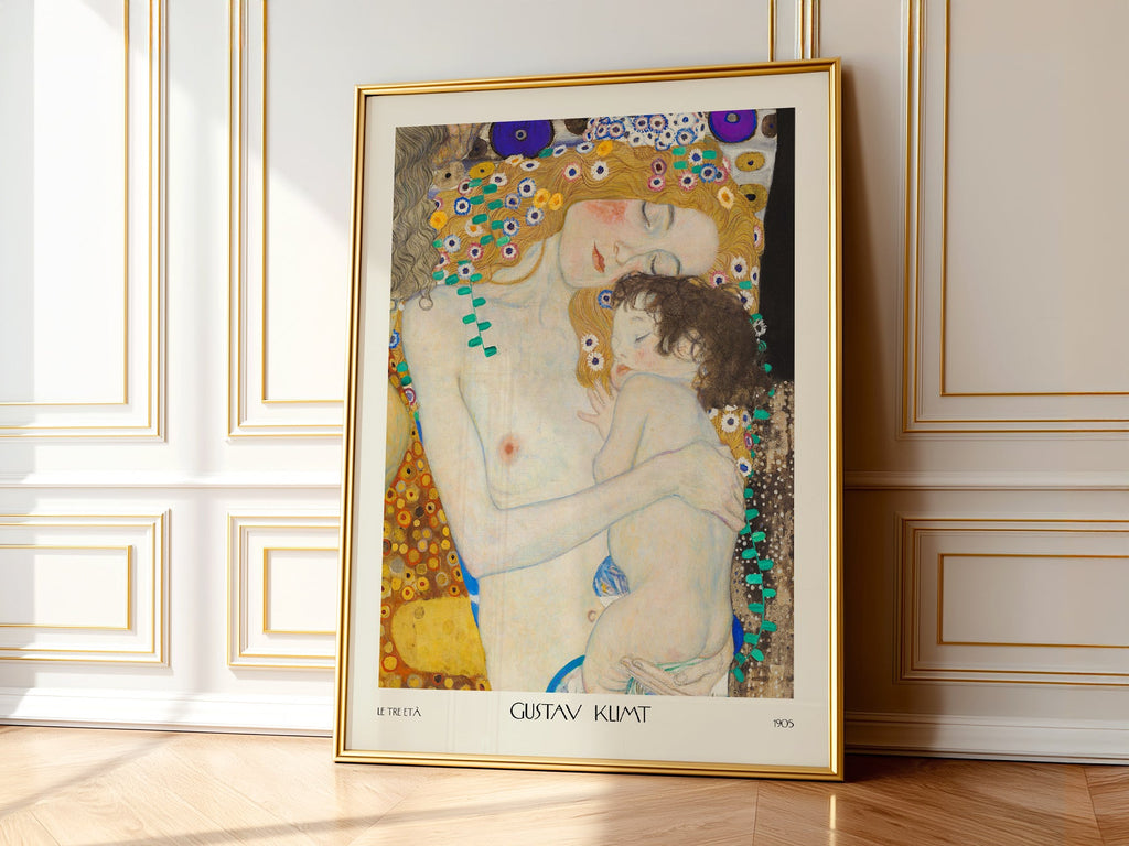 Gustav Klimt Mother and Child Art Print – Le Tre Età Wall Poster