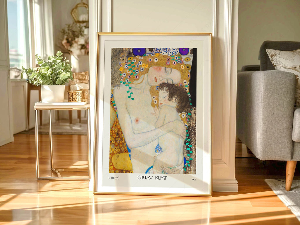 Gustav Klimt Mother and Child Art Print – Le Tre Età Wall Poster