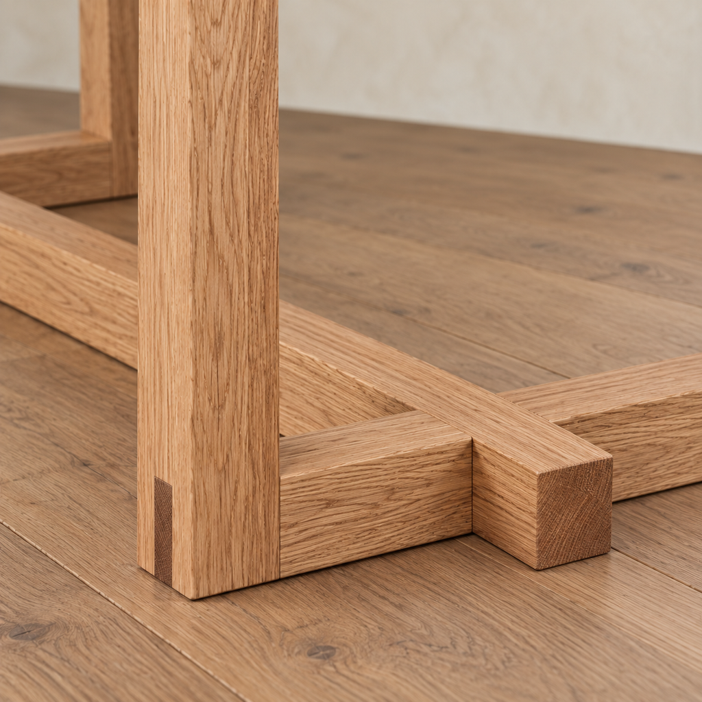 6 person dining table in red oak