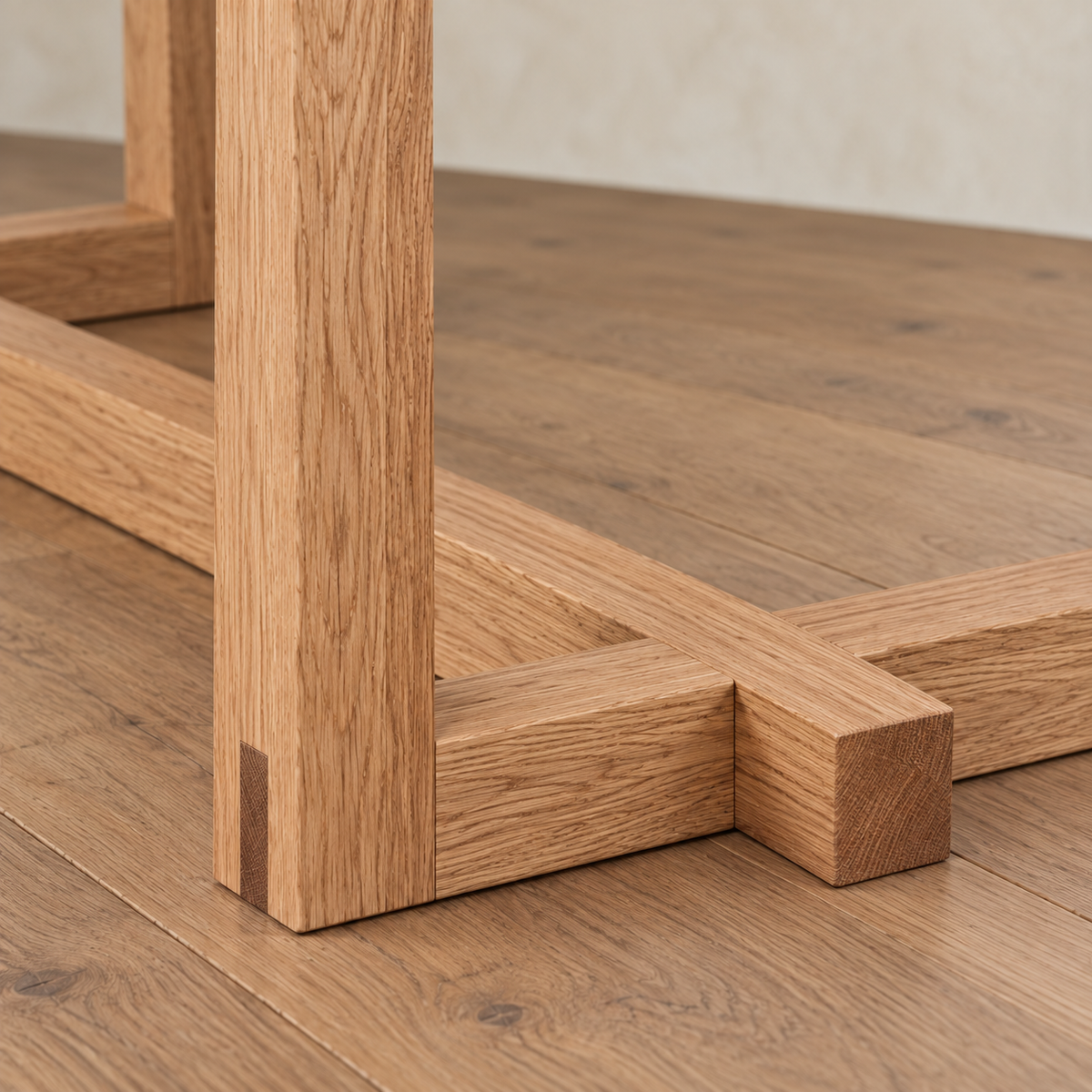 6 person dining table in red oak