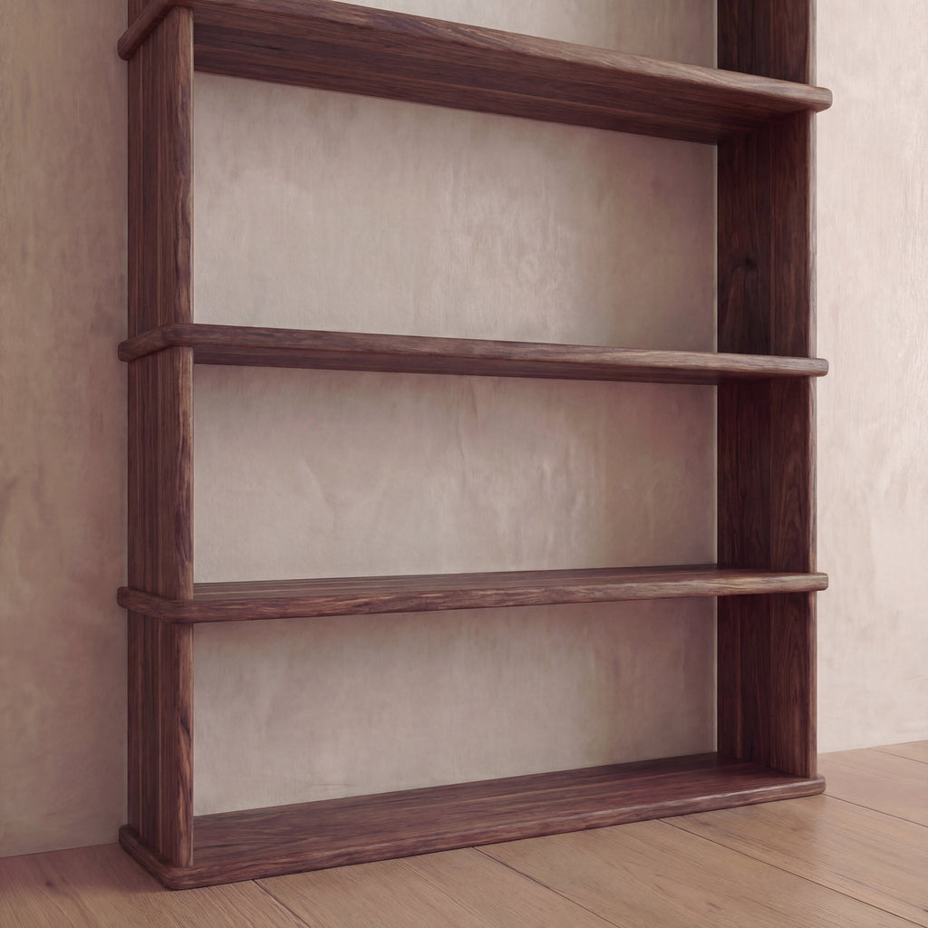 6 shelf bookcase in walnut