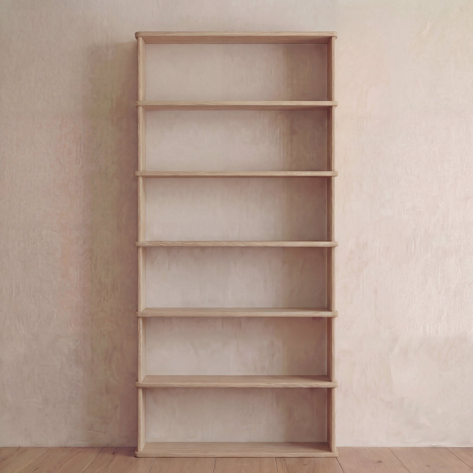 Bibliothèque à 6 étagères en chêne blanc