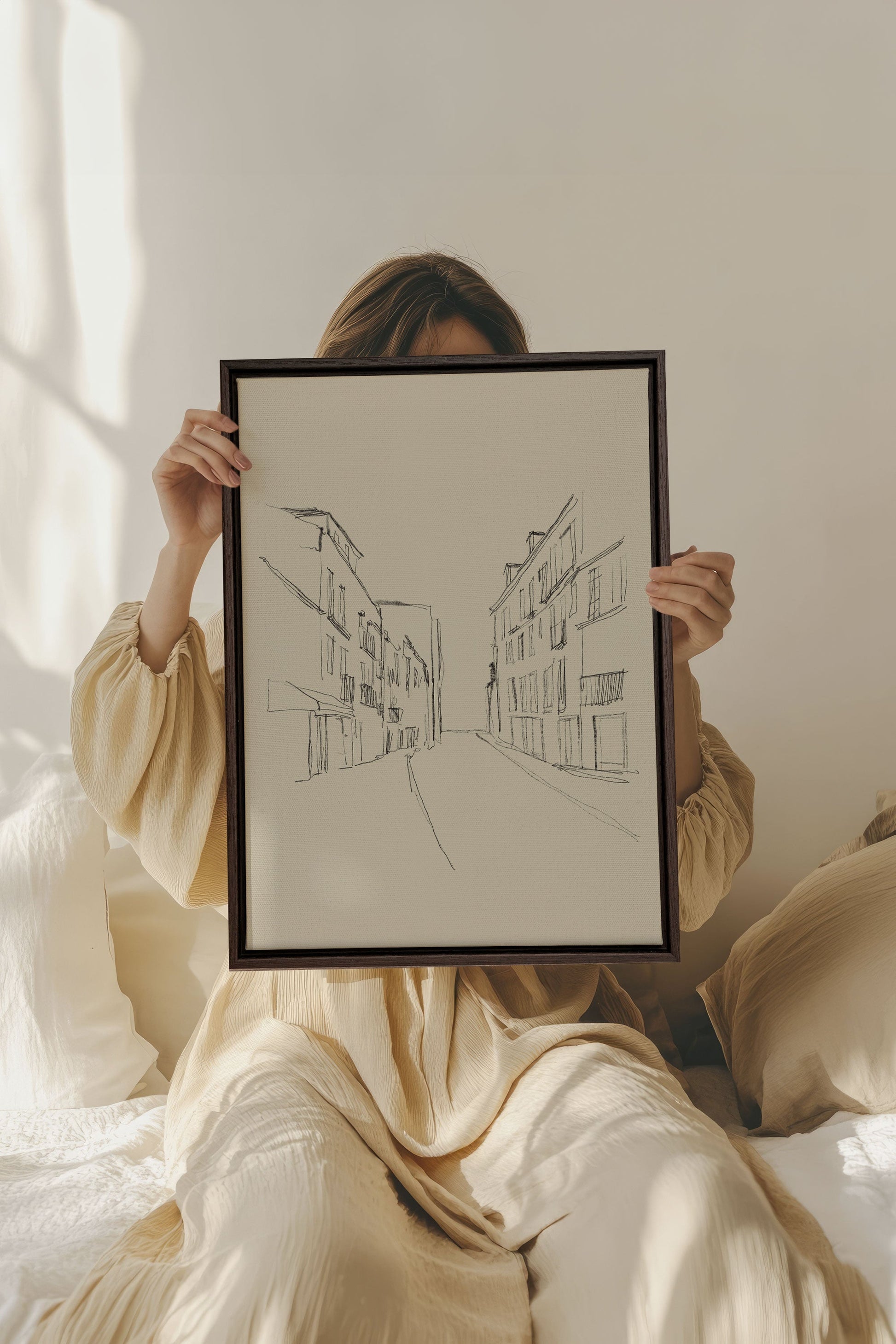 Urban Sketch, Stretched Canvas Artwork