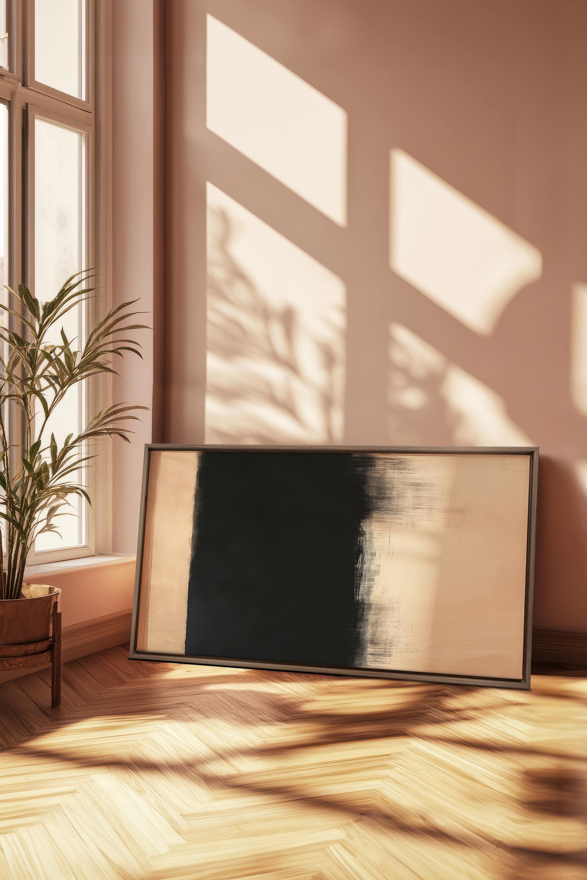 SHADOW MEETS LIGHT, Stretched Canvas Artwork