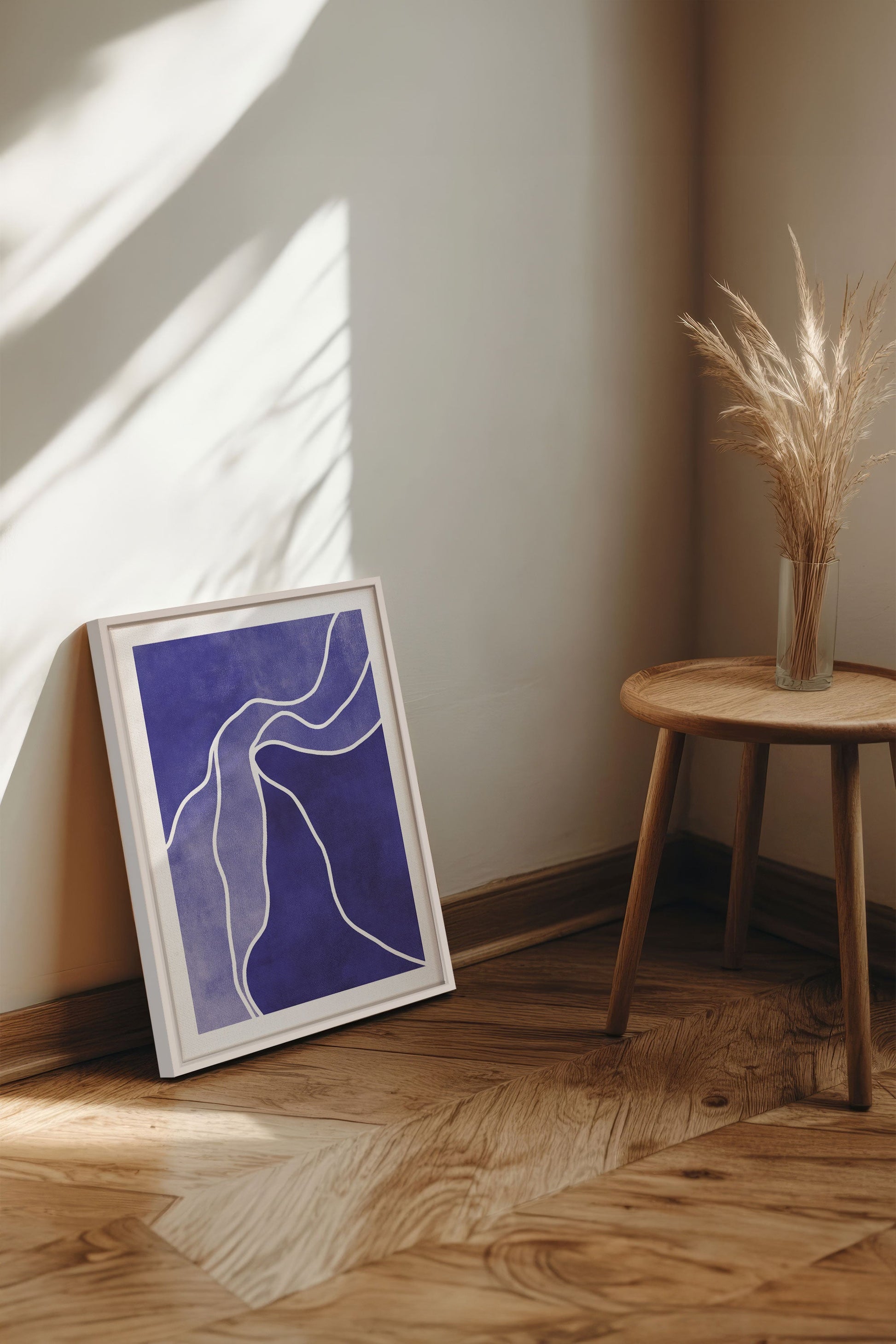 INDIGO REFLECTION, Stretched Canvas Artwork