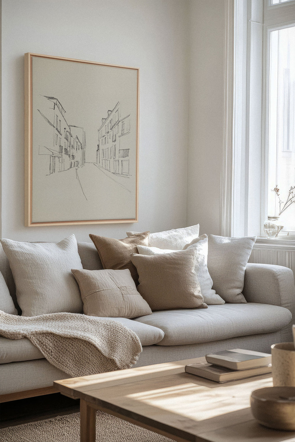 Urban Sketch, Stretched Canvas Artwork