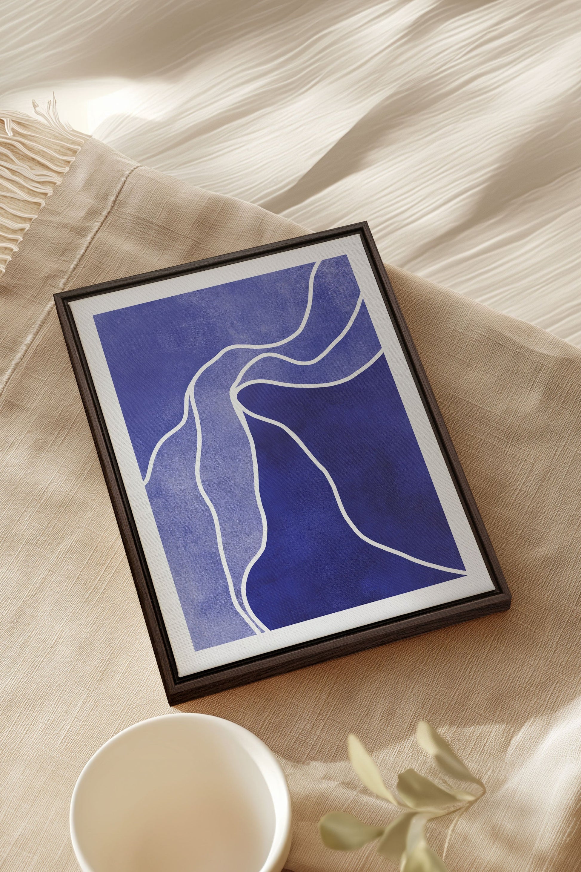 INDIGO REFLECTION, Stretched Canvas Artwork