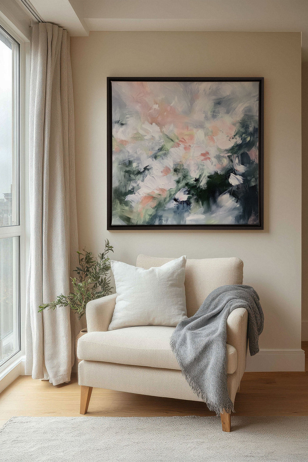BLUSH HARMONY, Stretched Canvas Artwork