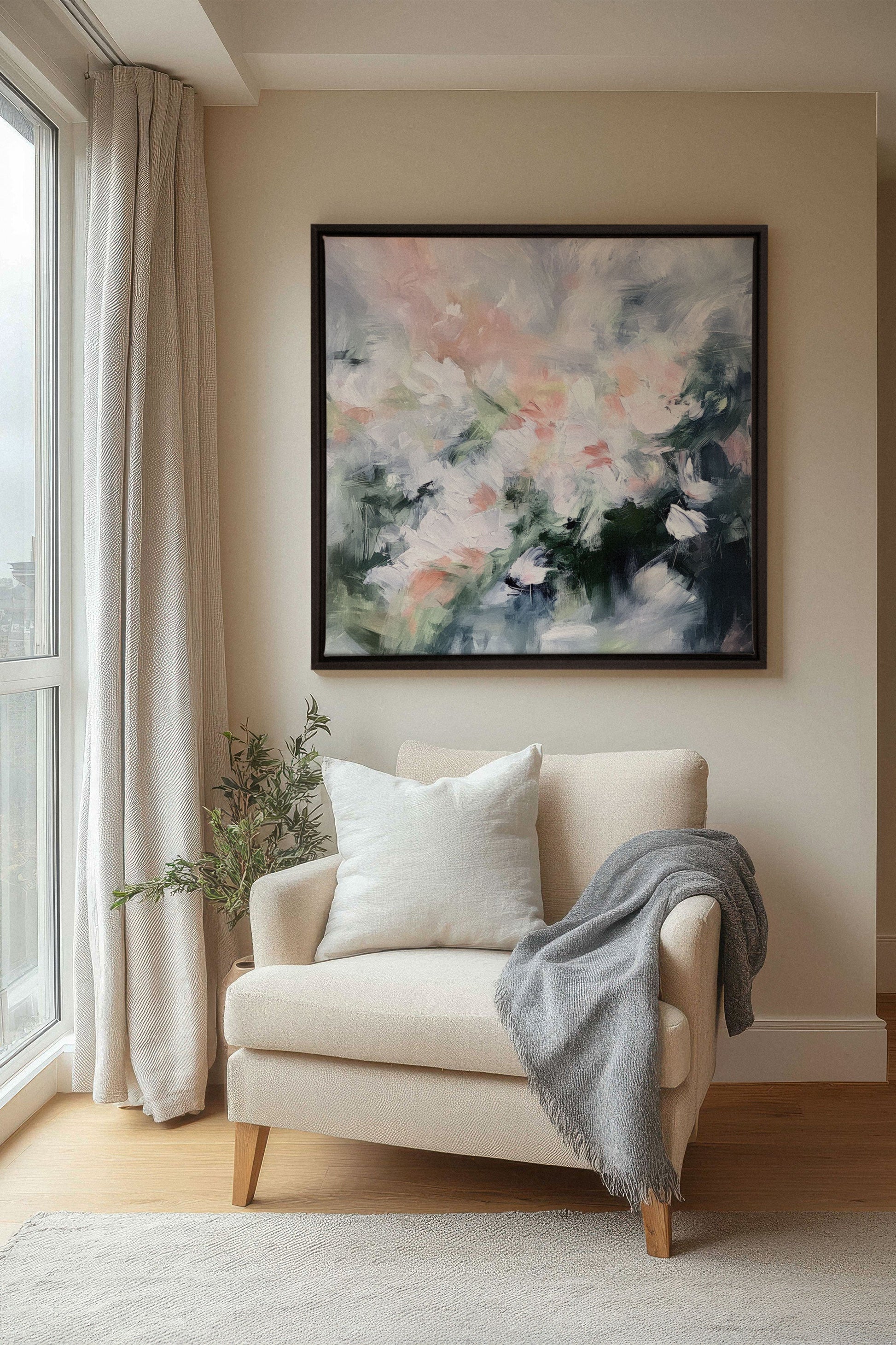 BLUSH HARMONY, Stretched Canvas Artwork