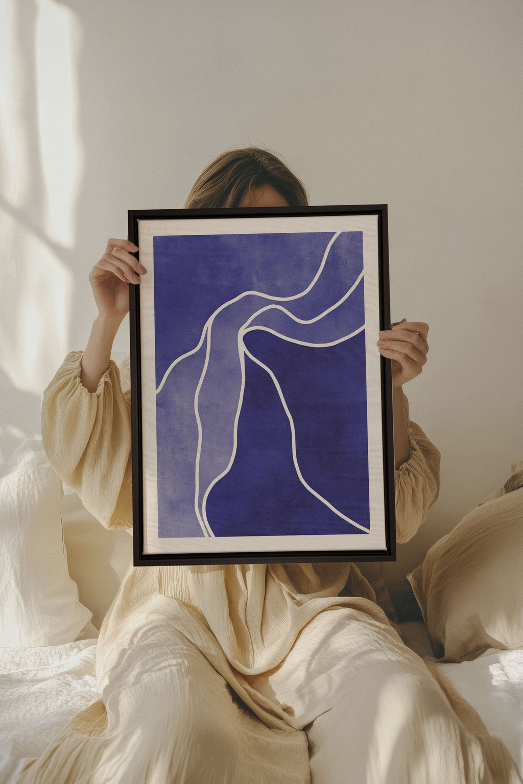 INDIGO REFLECTION, Stretched Canvas Artwork