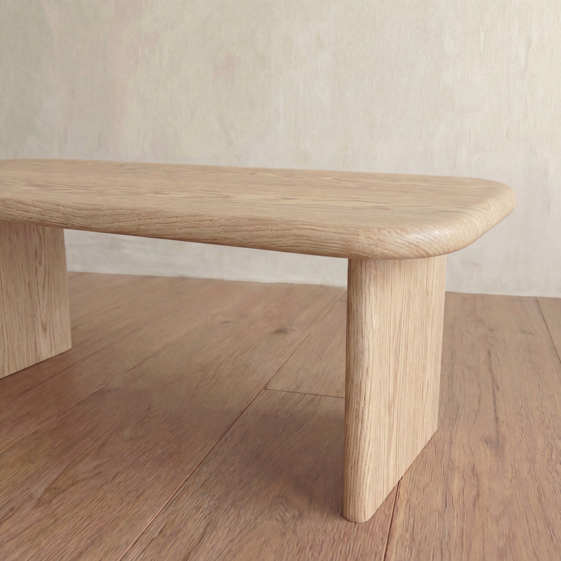 60 Inch Coffee Table in White Oak