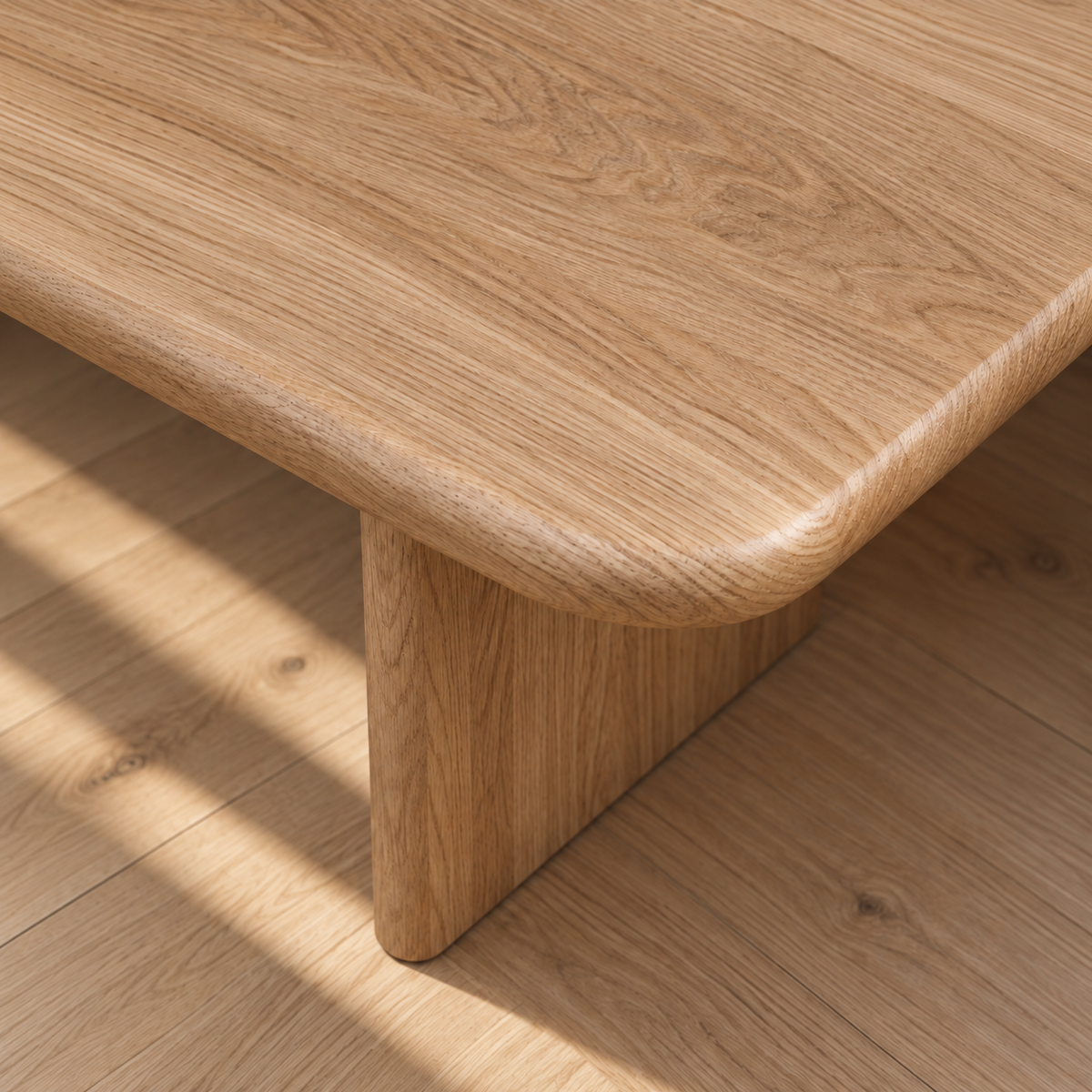 60 Inch Coffee Table in White Oak