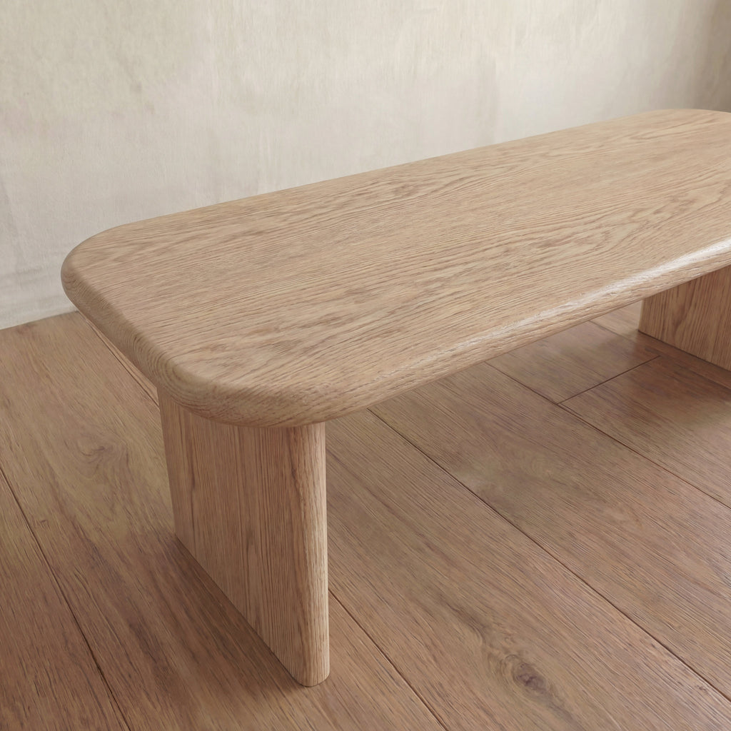 60 Inch Coffee Table in White Oak